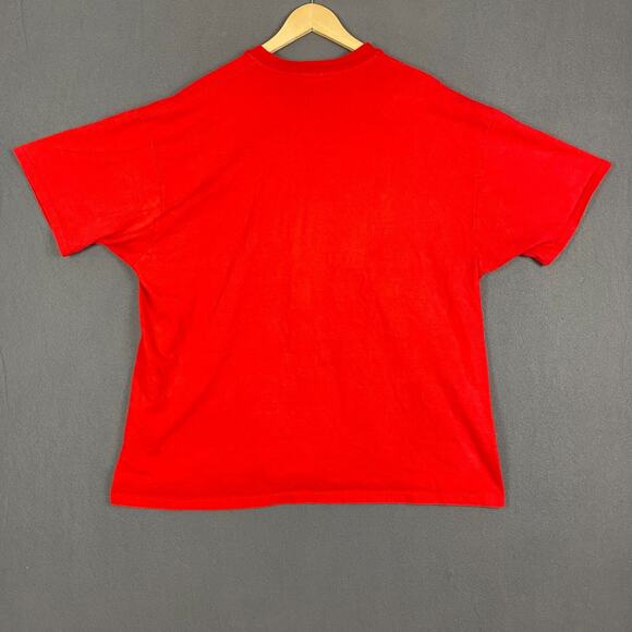 VTG Chicago Bulls T-Shirt Mens 2XL Red Single Stitch Hanes Beefy NBA USA 90s - Picture 2 of 14